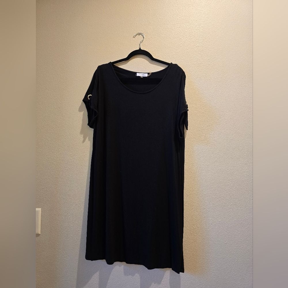 Calvin Klein Elegant Casual Black Dress Sz L